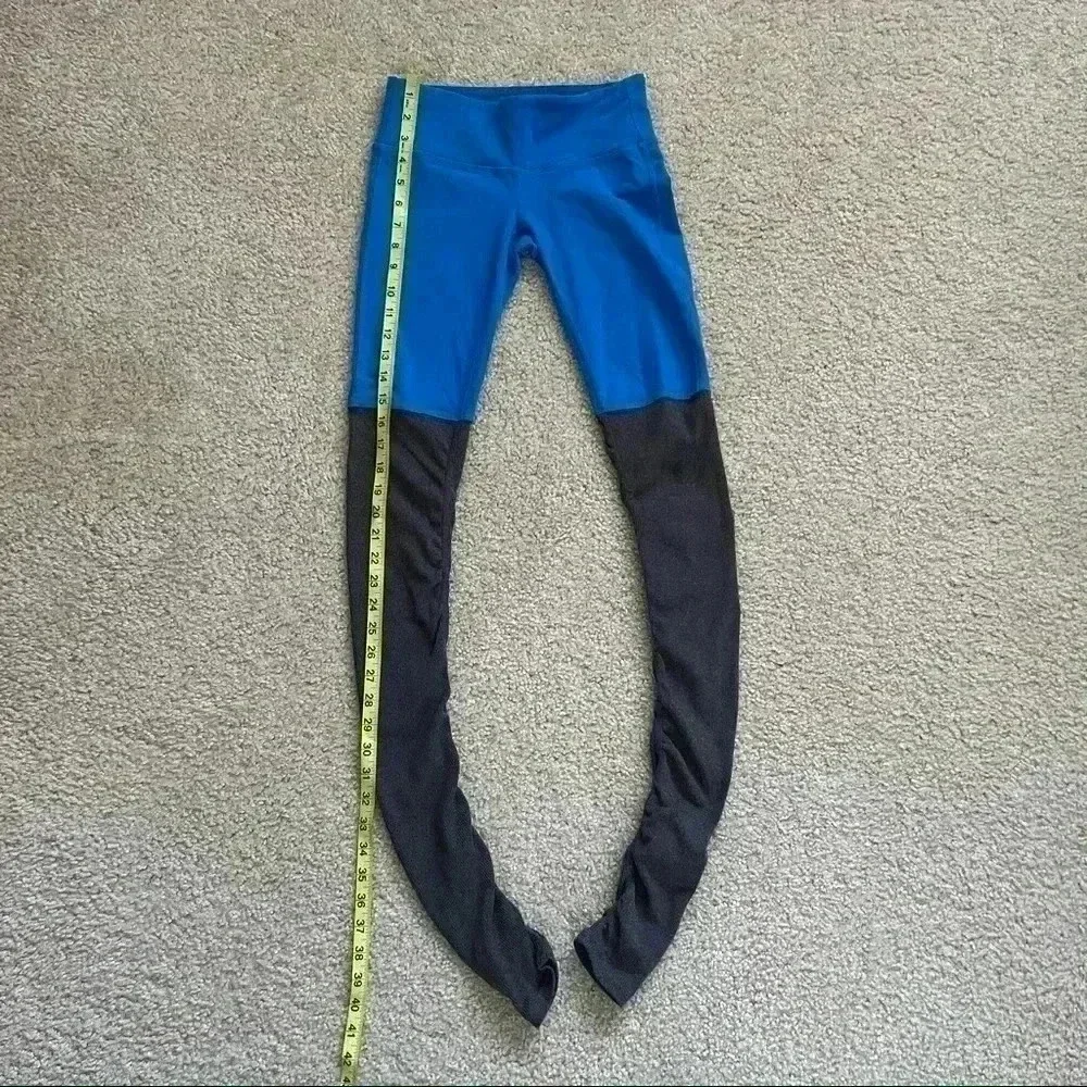 ALO YOGA Goddess Blue/Gray Active Workout Leggings Women’s Size Small